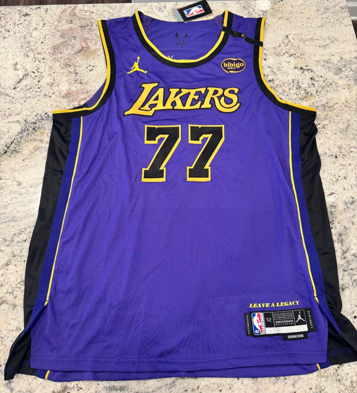 Los Angeles Lakers #77 Luka Doncic Statement Swingman Jersey