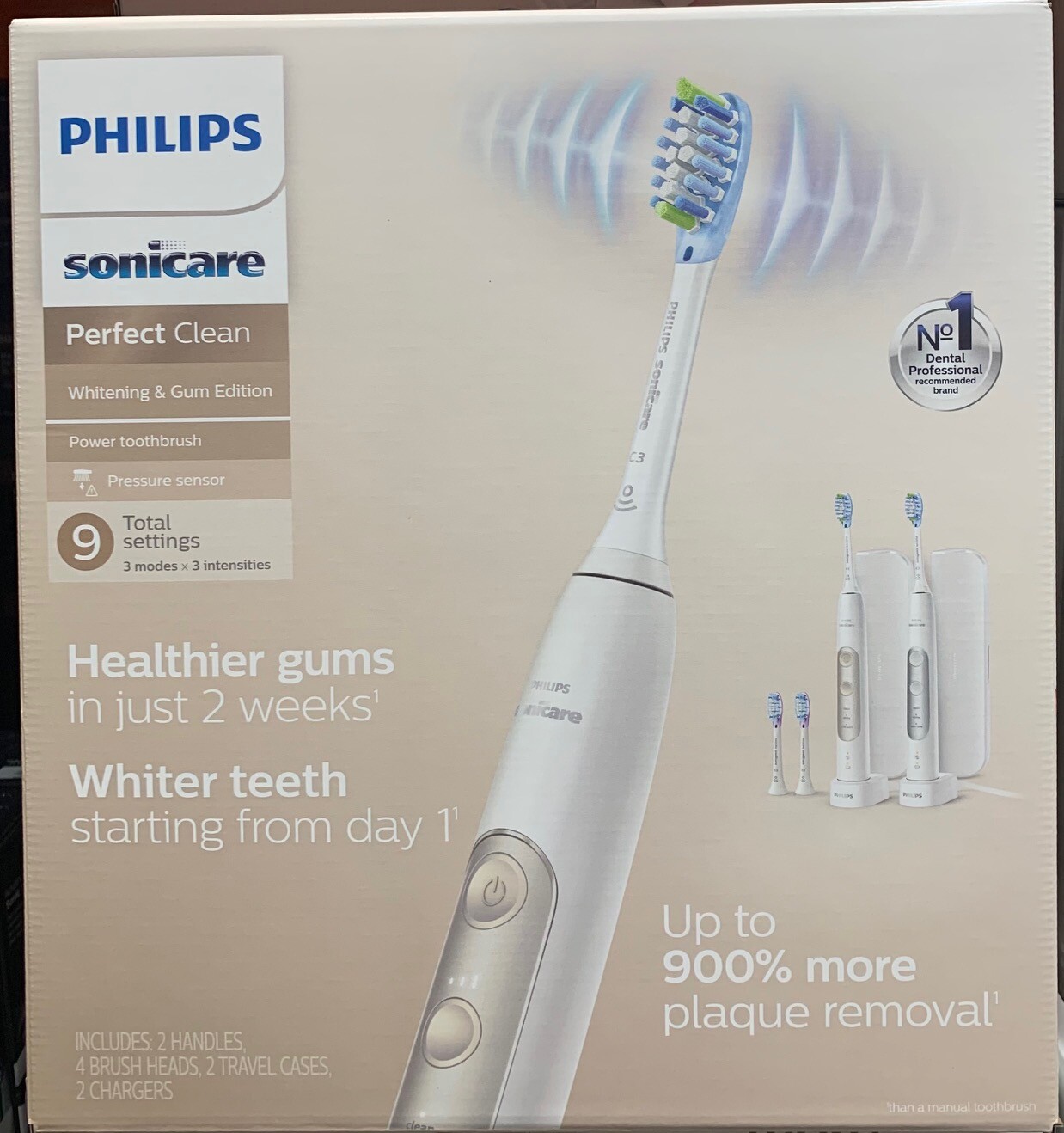 Philips Sonicare ProtectClean 2本セット Philips Sonicare Electric Optimal Clean Toothbrush with