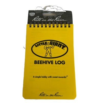 Little Giant Beehive Log Beekeeper Tracking Journal - Water Repellent Paper