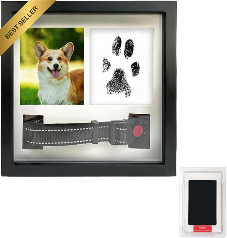 Pet Commemorative Photo Frame, Photo Box, Photo Frame, Paw Print Set, Photo and