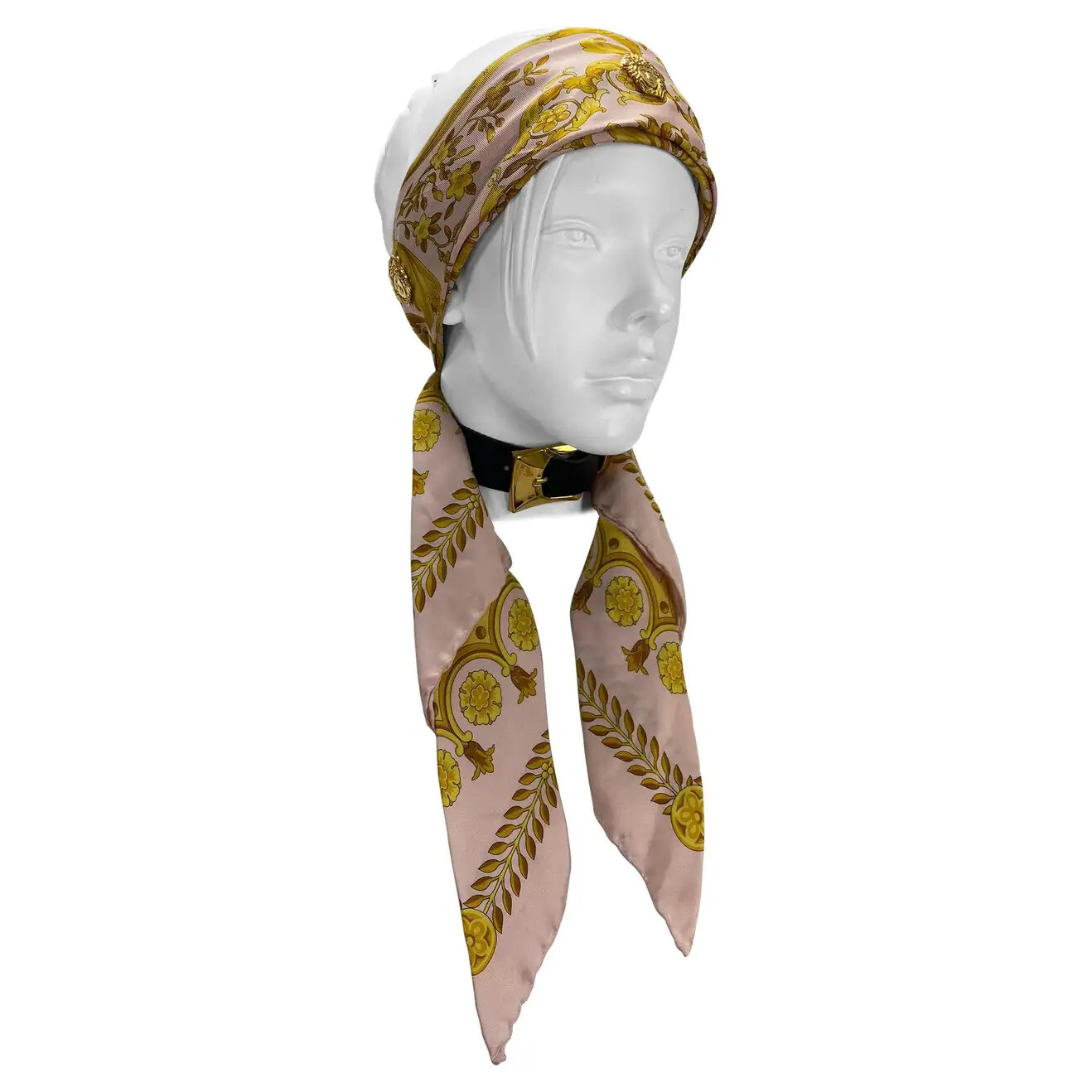 90-s Vintage Gianni Versace Atelier Barocco Scarf Silk with 90-s Vintage Gianni Versace Atelier Barocco Scarf Silk with