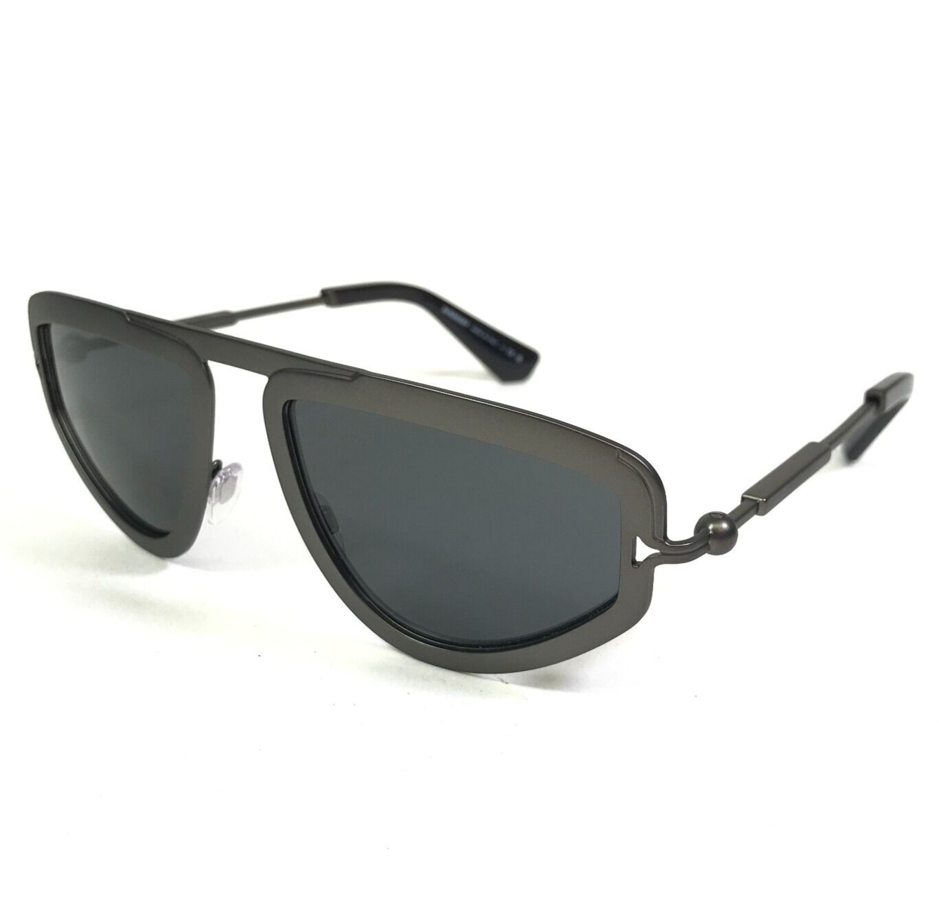 Pre-owned Burberry Sunglasses B3150 1316/87 Matte Gray Abstract Aviators With Gray Lenses