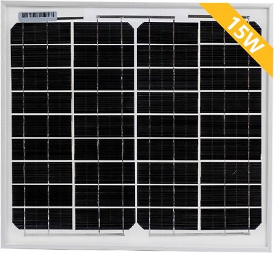 15 Watt 18 Volt Small Solar Panel 15W 12V Mono High Efficiency Solar Module for 