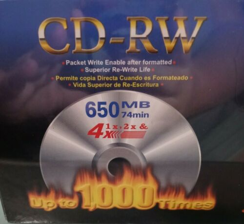 Pengo CD-RW High Speed Disks w/ Cases 74 Min 4X 650MB 10 Pack NIP
