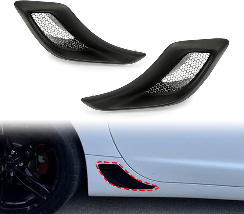 Rear Brake Duct Pair for 1997-2004 Chevy Chevrolet C5 Corvette Z06 Scoop Vent