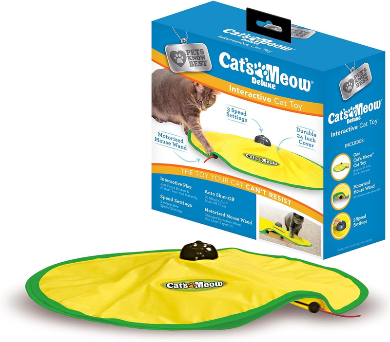 Motorized Wand Cat Toy, Automatic 30 Minute Shut Off, 3 Speed Settings, the Toy