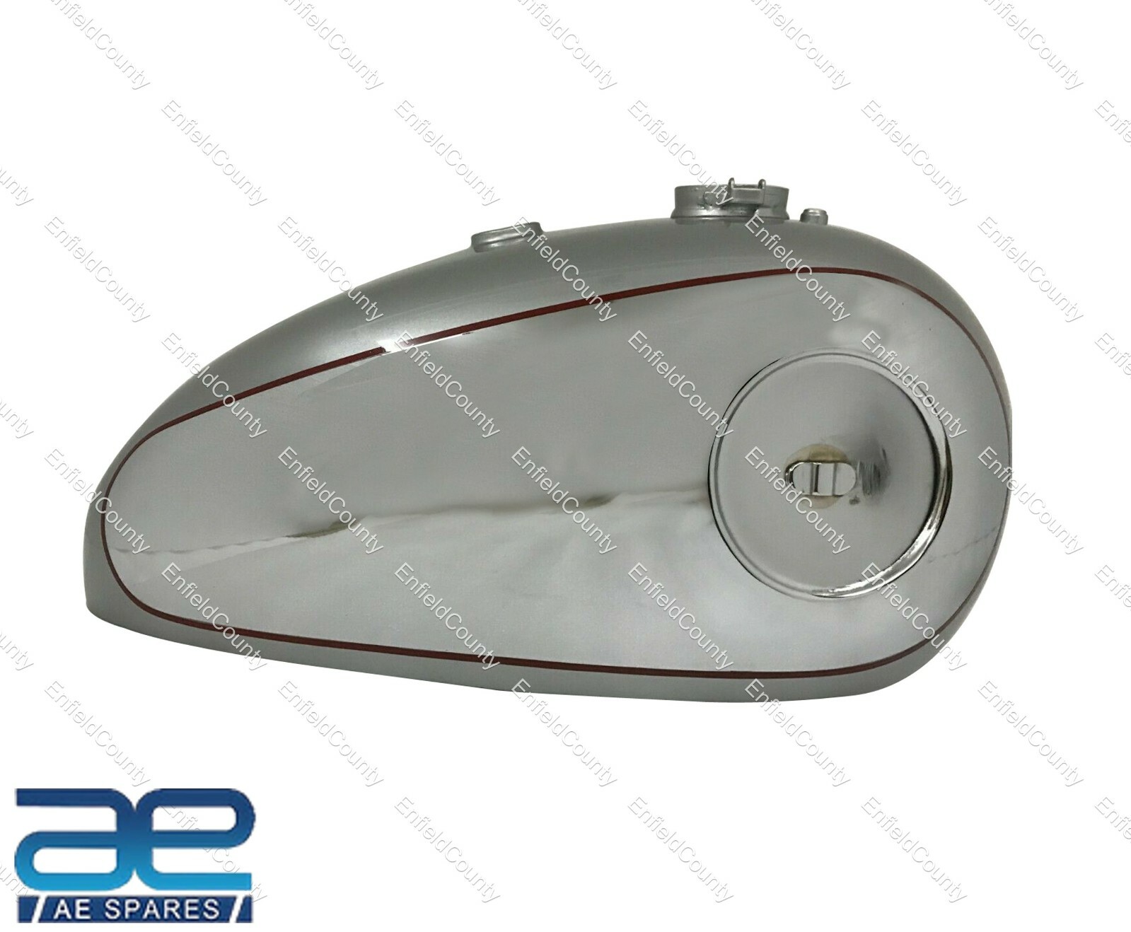 PETROL FUEL TANK CHROME & SILVER 4 GALLAN WITH CAP TAP FOR BSA GOLDSTAR  