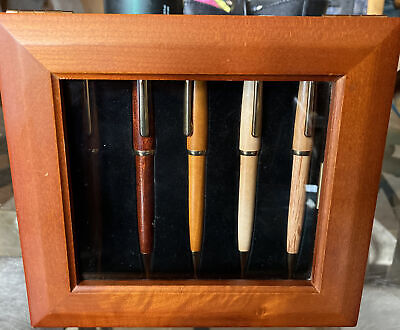 Solid Wood 5 Twist Ball Pen in Maple Display Box Pen Case Great for Engraving