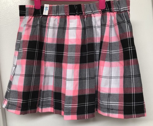 Justice Girls Skort Size 16 Plaid Pink Black White And Gray NWT