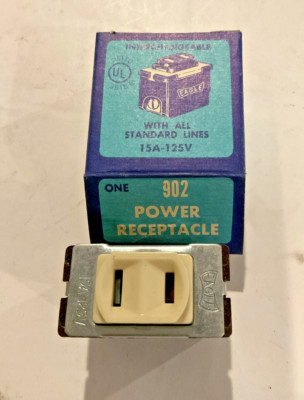EAGLE 902 Power Receptacle- iVORY.  Vintage Restoration