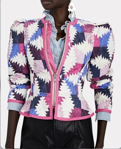 ISABEL MARANT ÉTOILE Hafileal Quilted Patchwork Jacket | eBay