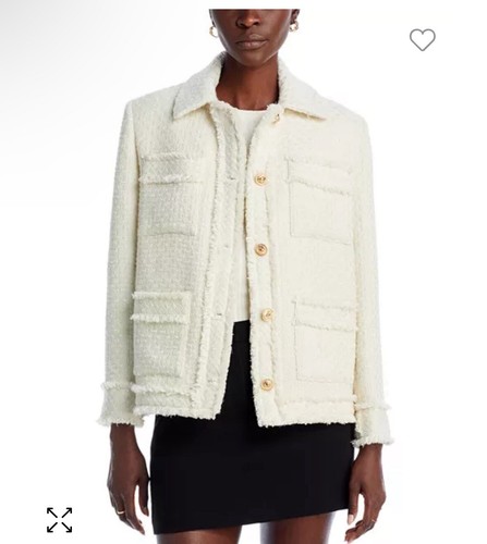 【ALUDE SELECT】 tweed jacket white ALUDE SELECT】line frame tweed jacket(2color) | 【ALUDE