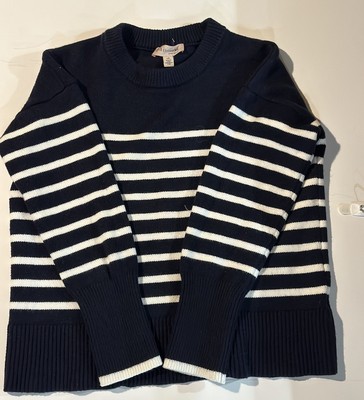 Tuckernuck Philosophy Navy White Strips Sweater Size XL