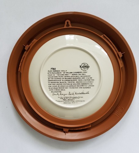 Knowles  Collectors Plates KING AND I set of 2 Framed  1985