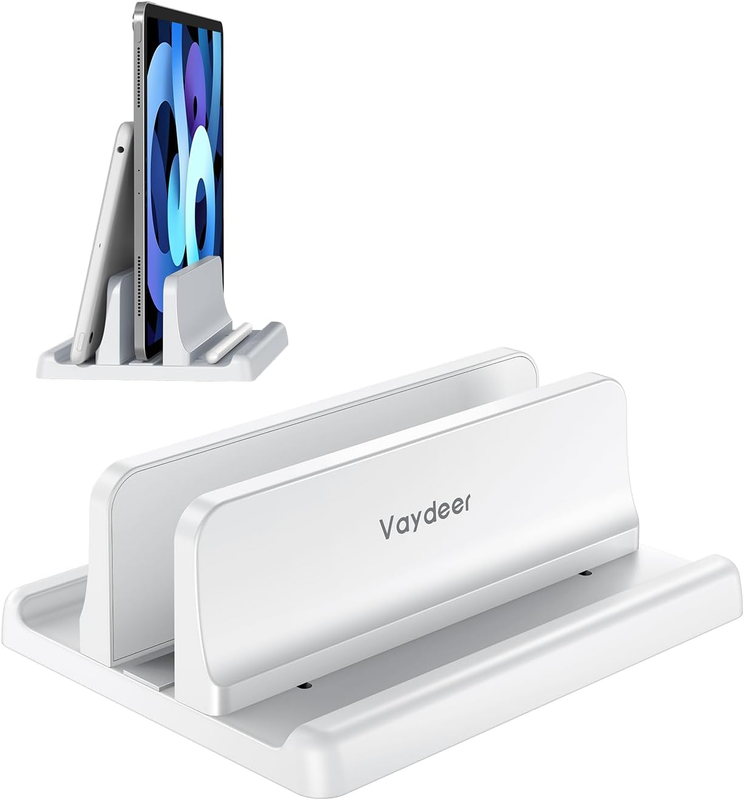 Vertical Laptop Stand Holder Plastic Adjustable Desktop Notebook Dock Space-Savi
