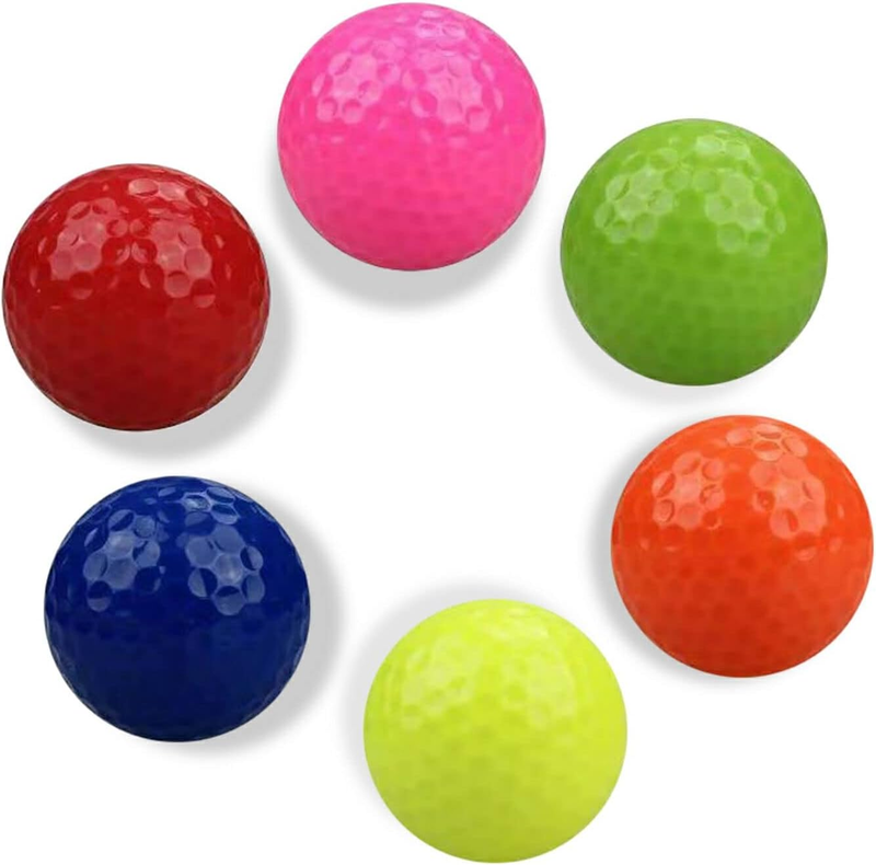 Colored Golf Balls 6Pack,Practice Mini Golf Balls for Men,Novelty Bright Class G