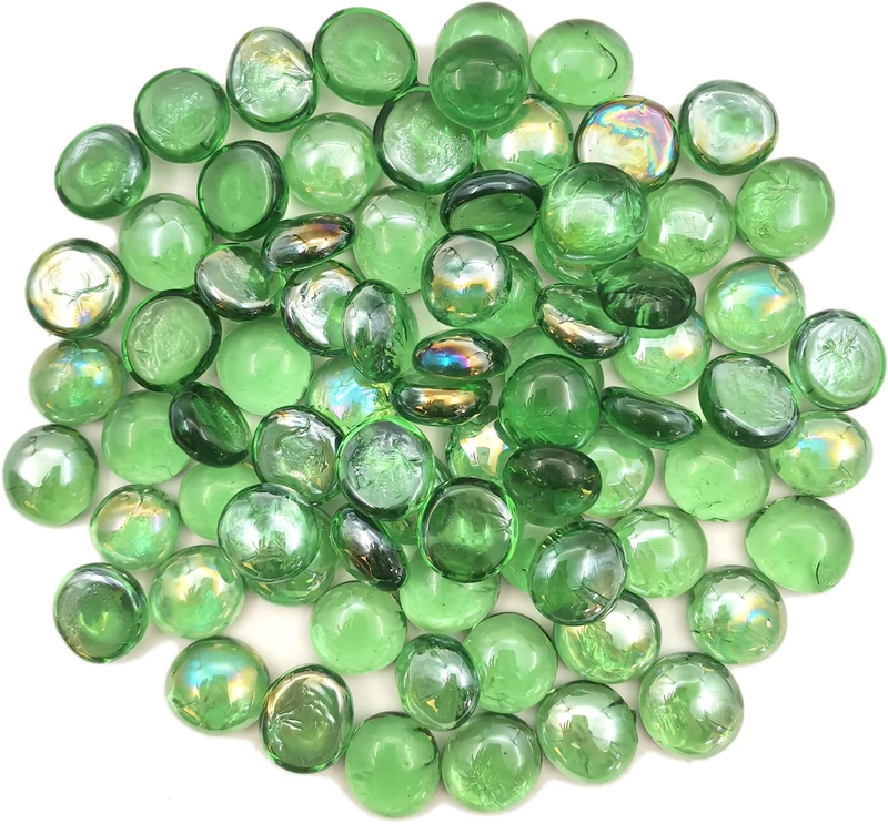 Flat Glass Marbles 1 Pound Vase Filler Fire Pit Glass Pebble