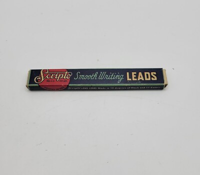 Vintage Scripto Smooth Writing Black Long Pencil Leads No 2