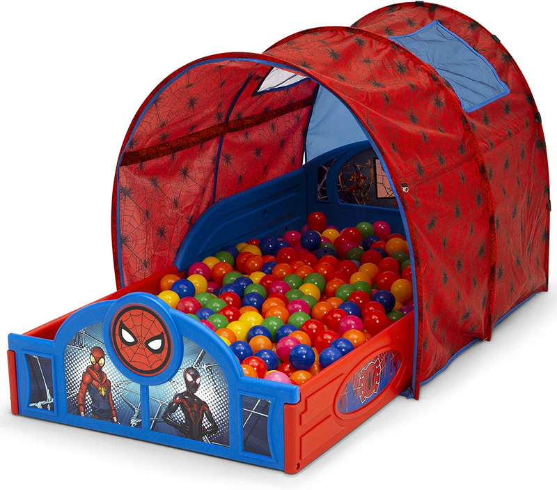 Toddler Plastic Sleep Bed and Play Canopy Tent Spider-Man for Little Boys Girls
