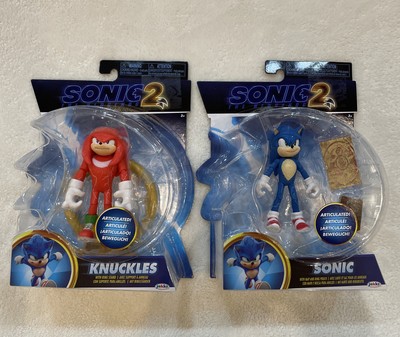 NEW BUNDLE Sonic the Hedgehog 2 Movie SONIC/KNUCKLES 4  Action Figure Toys (B6)