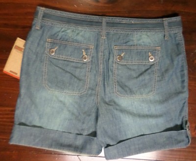 Shorts--Cotton--Chambrey--Size 6--Ruff Hewn--Roll-Up Leg--New--$49