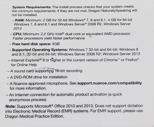 Nuance Dragon Naturally Speaking Home 13 Version 13.0 w/ Headset