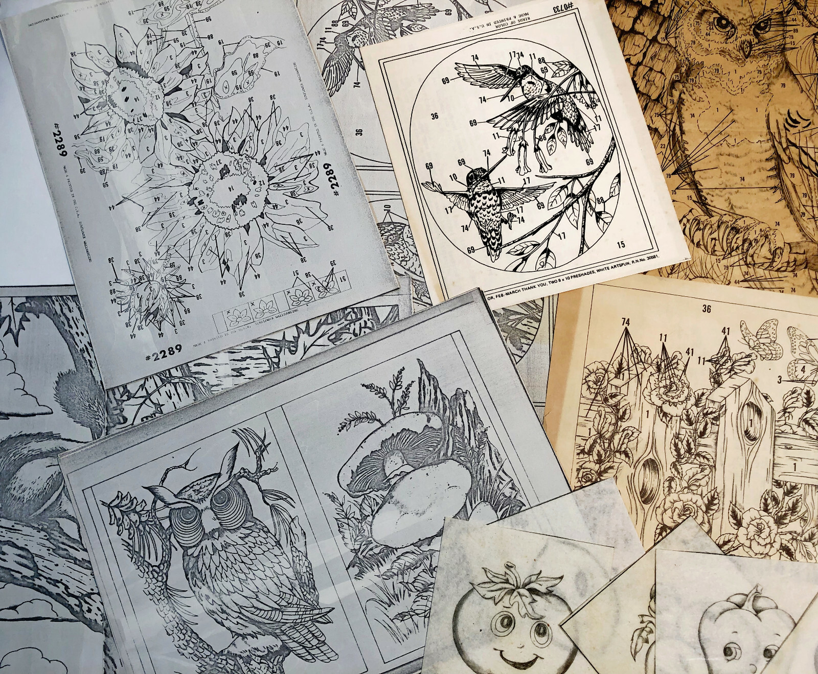 VTG Artex Tri-Chem Lot Fabric Paint Patterns Transfers Fabrics & Supplies HUGE