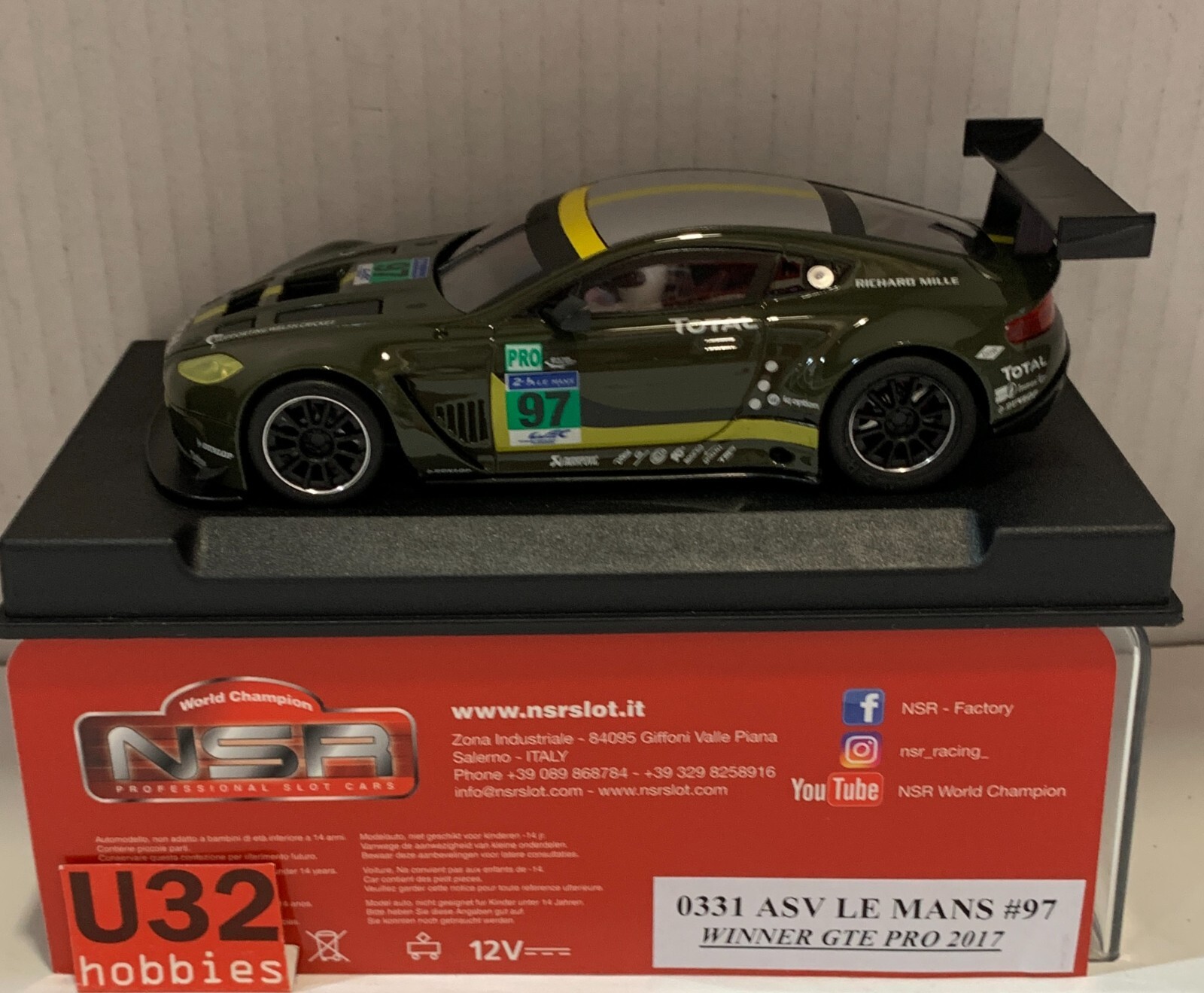 NSR 1/32 アストンマーティン　ASTON MARTIN Slot Car NSR 0331 Aston Martin Vantage ASV GT3 #97 24H.Le