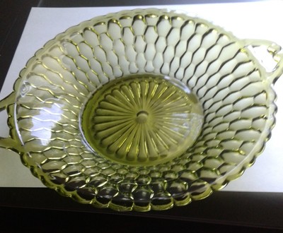 Vintage Nut / Candy / Dish / Bowl Green Web Design VGC