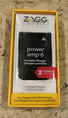 ZAGG Power Amp 6 Travel Charger for Universal Smartphones In Black - 6000mAh