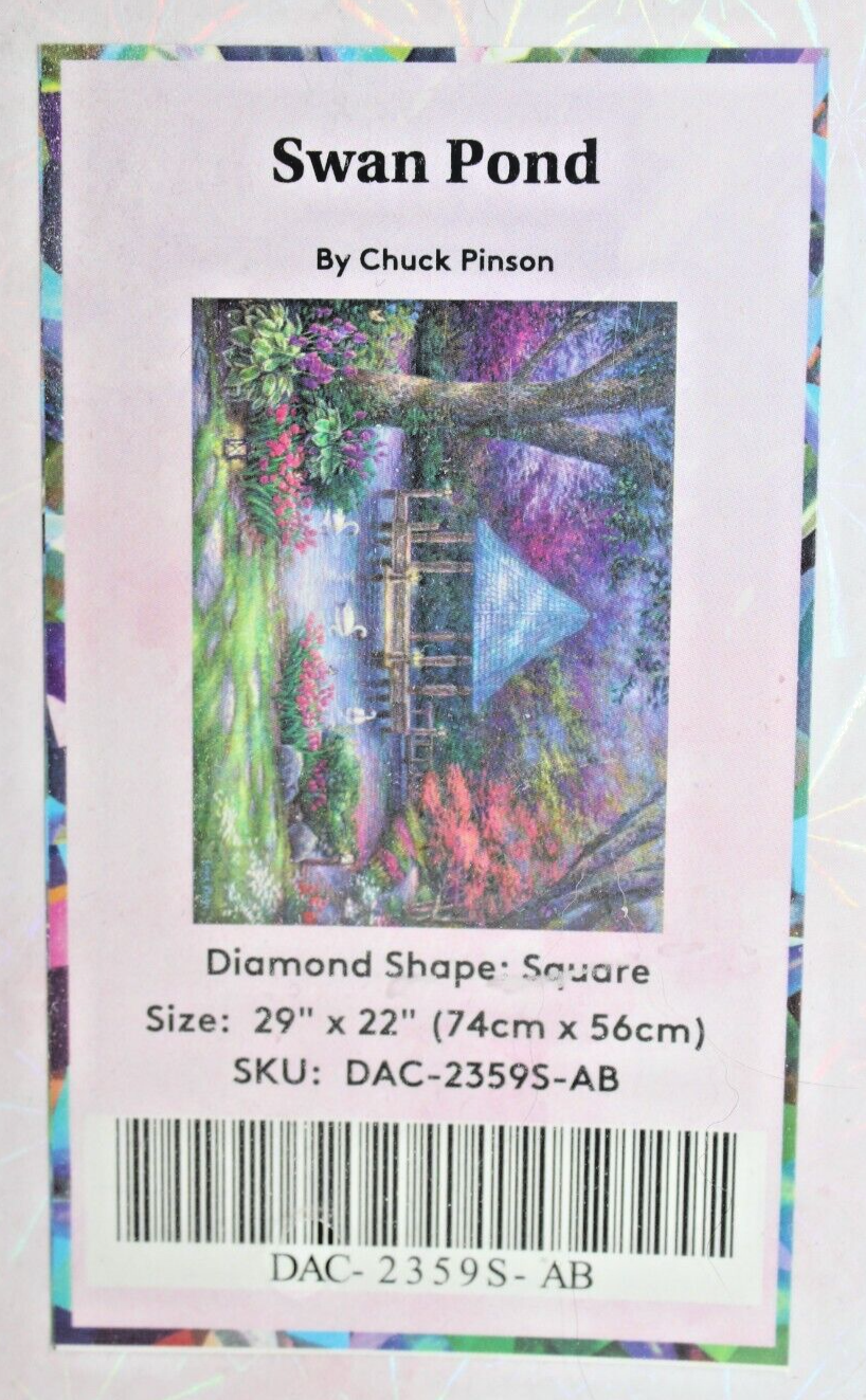 SWAN POND BY CHUCK PINSON DIAMOND ART CLUB KIT DAC PAINTING