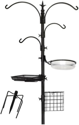 Ashman Deluxe Premium Bird Feeding Station, 22'' Wide x 91'' Tall with 5Prong Base
