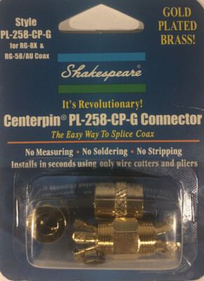 Shakespeare PL-258 Gold Plated Centerpin for RG8X PL-258-CP-G-NEW-SHIPS N 24HRS