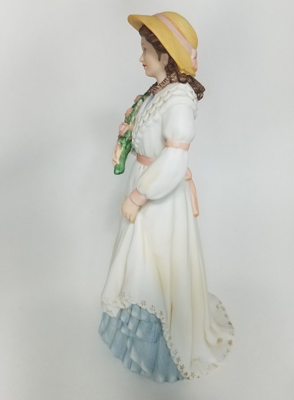 homco 1468 Vintage porcelain Figurine charlotte rose Victorian Lady Flowers