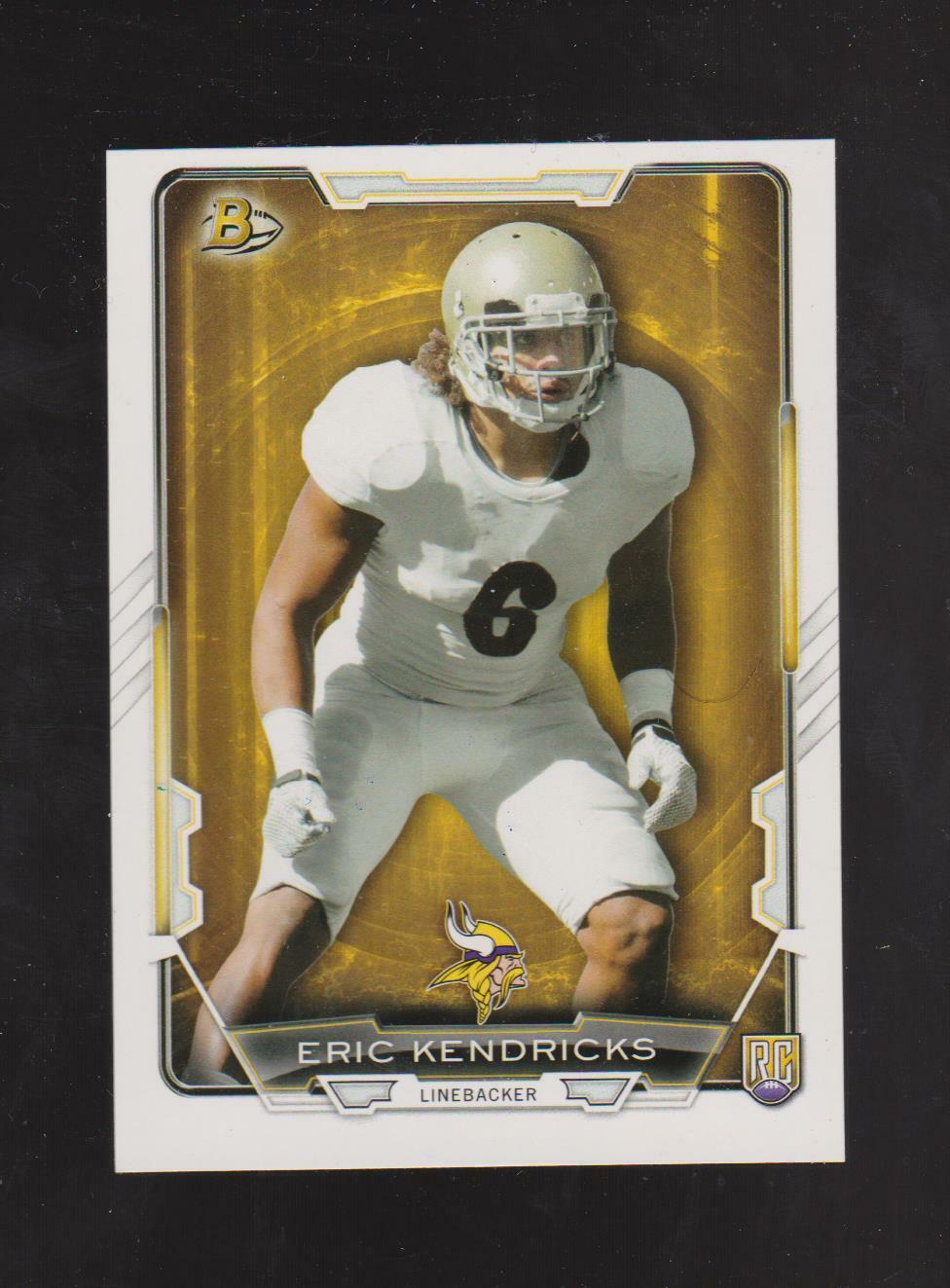 2015 Bowman #16 Eric Kendricks rookie card, Minnesota Vikings. rookie card picture