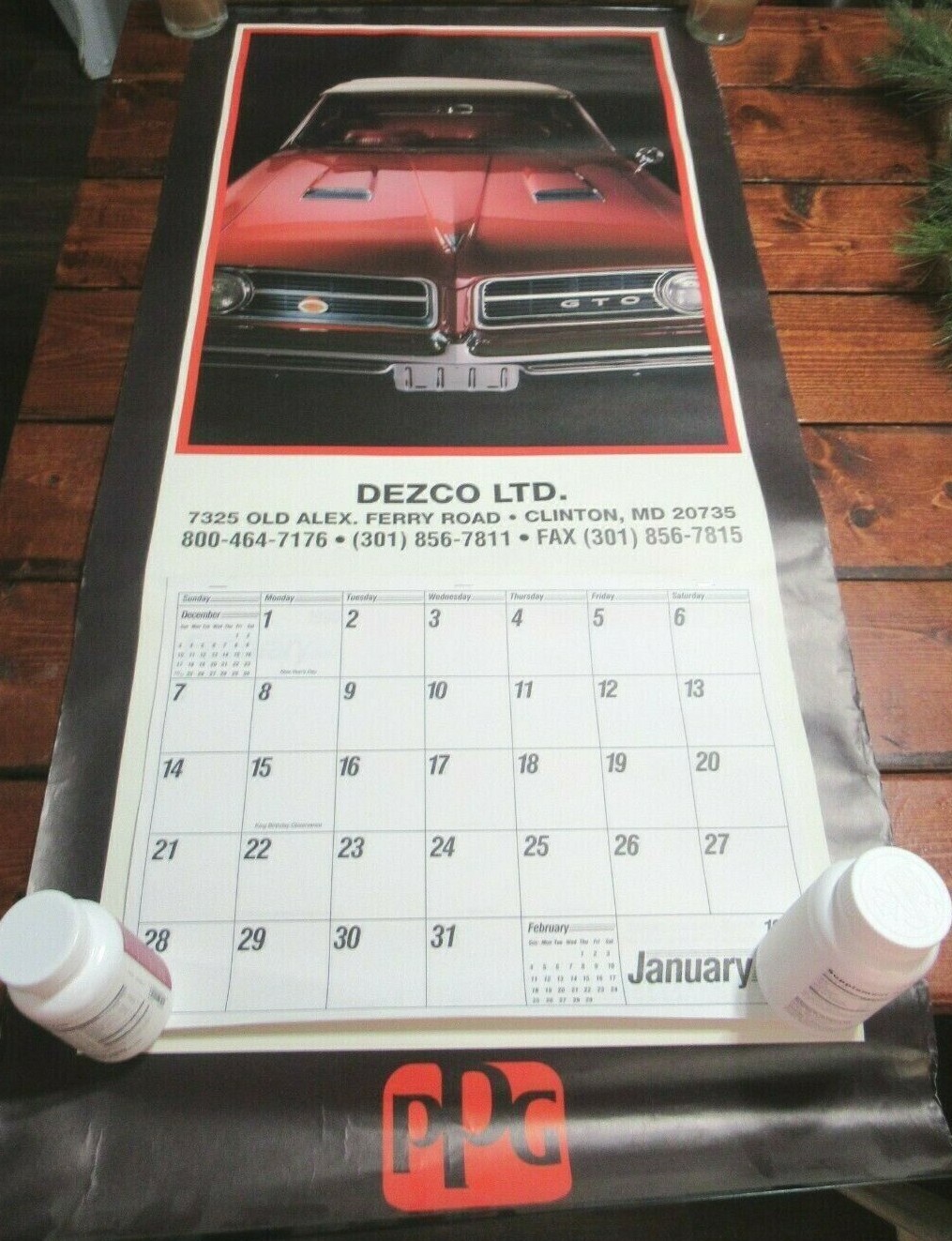 Pontiac GTO CALENDER 1996 | eBay