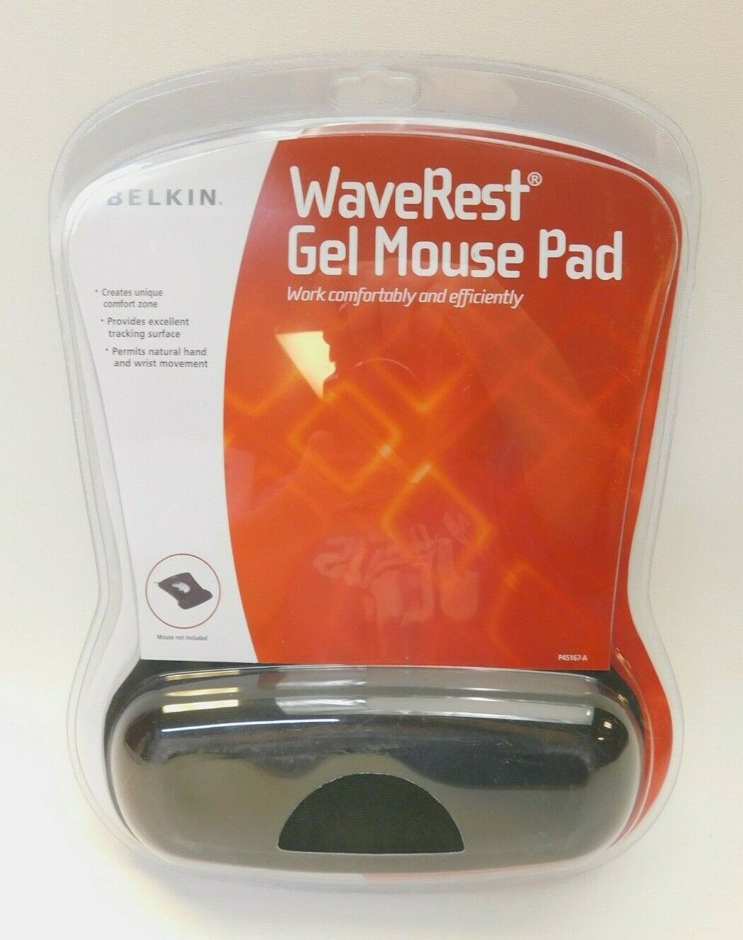 IM Belkin WaveRest Gel Mouse Pad (Black) Black MOUSE PAD W WRI...