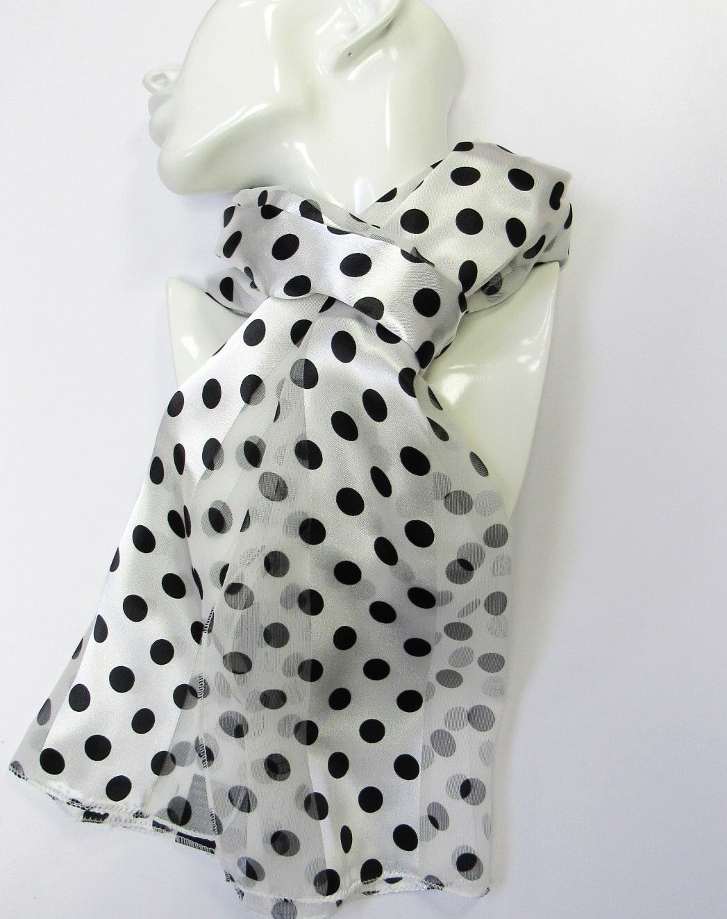 【Anyone more】[Scarf set] Mellan Dot Muffler Frill T Set Wrap Scarf 2-Pack Tribal, Black 5992 – Firstline Brands