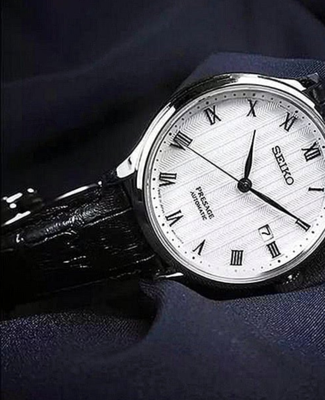 Pre-owned Seiko Srpc83j1 Watch Presage Automatic Leather Strap Zen Garden Brand