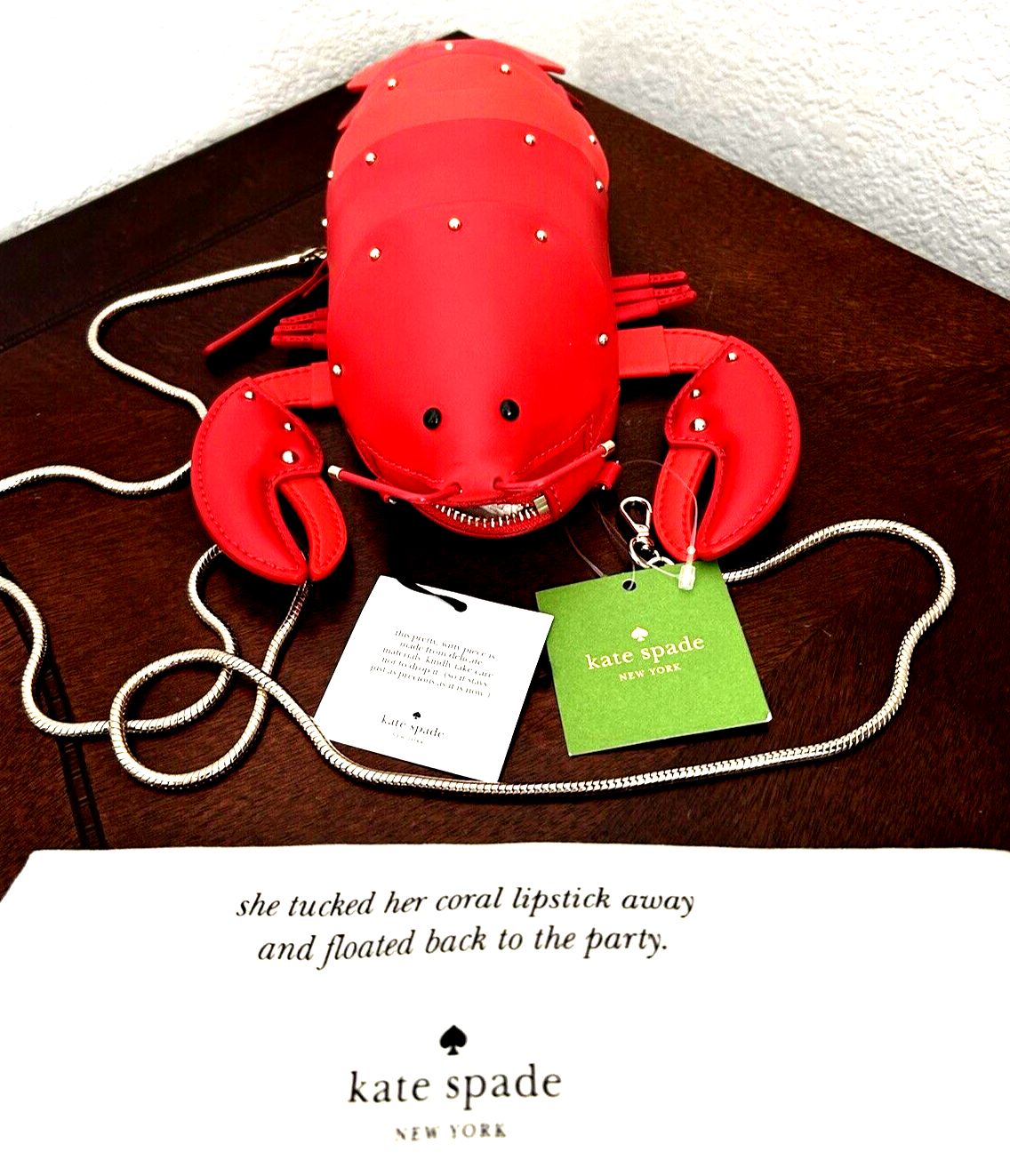Kate Spade Red Shore Thing Lobster Crossbody Handbag Bag