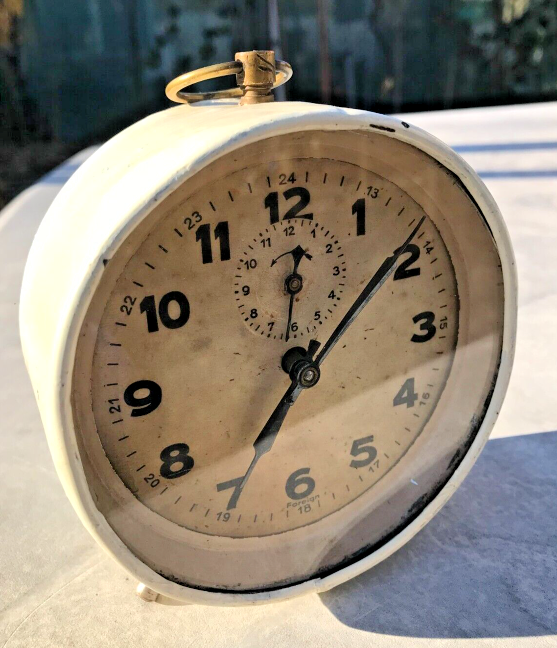 Vintage Mechanical Alarm Clock FOREIGN Germany GDR Rare