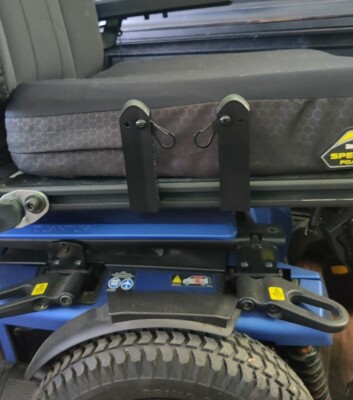 Replacement Saddle Bag Brackets With Bag Clips For Permobil and Quantum Chairs