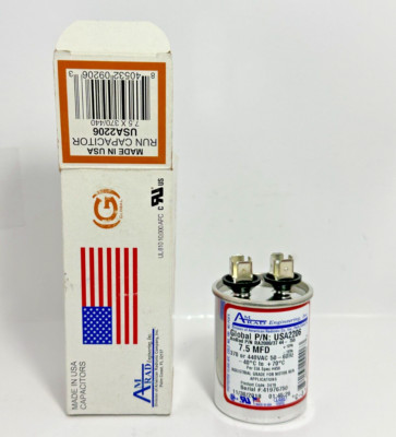 Amrad Global USA2206 Run Capacitor RA2000/37 44-755 7.5 MFD 370/440VAC 50/60Hz