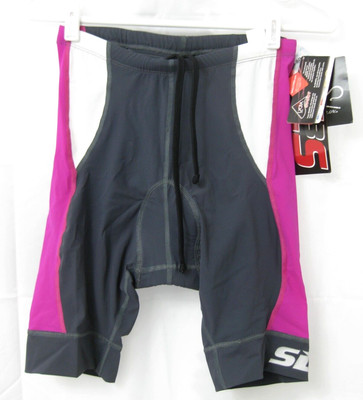 SLS3 Women FX Cycling Race Shorts Triathalon New NWT Small Pink Gray Made in USA