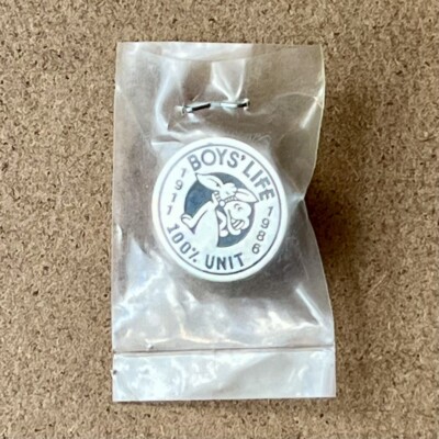 SCOUT BSA 1986 BOYS' LIFE 100% UNIT HAT PIN 75TH ANNIVERSARY MAGAZINE PEDRO !