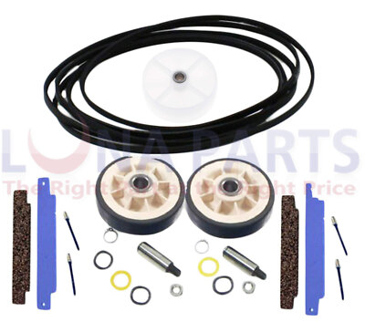 LSE7806ACE Maytag Dryer Rollers Shafts Belt Pulley Slides Kit
