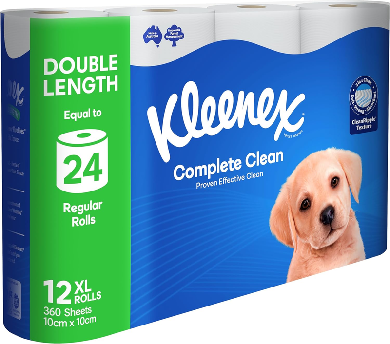 Double Length Toilet Paper 12 Count (1X12 Rolls) - Packaging May Vary