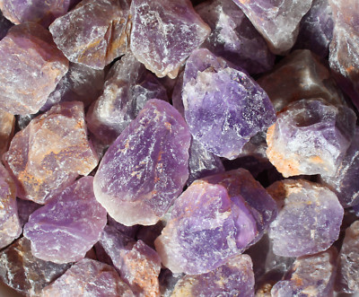 Amethyst from Brazil - Large Rough Rocks for Tumbling -Bulk Wholesale 1LB option