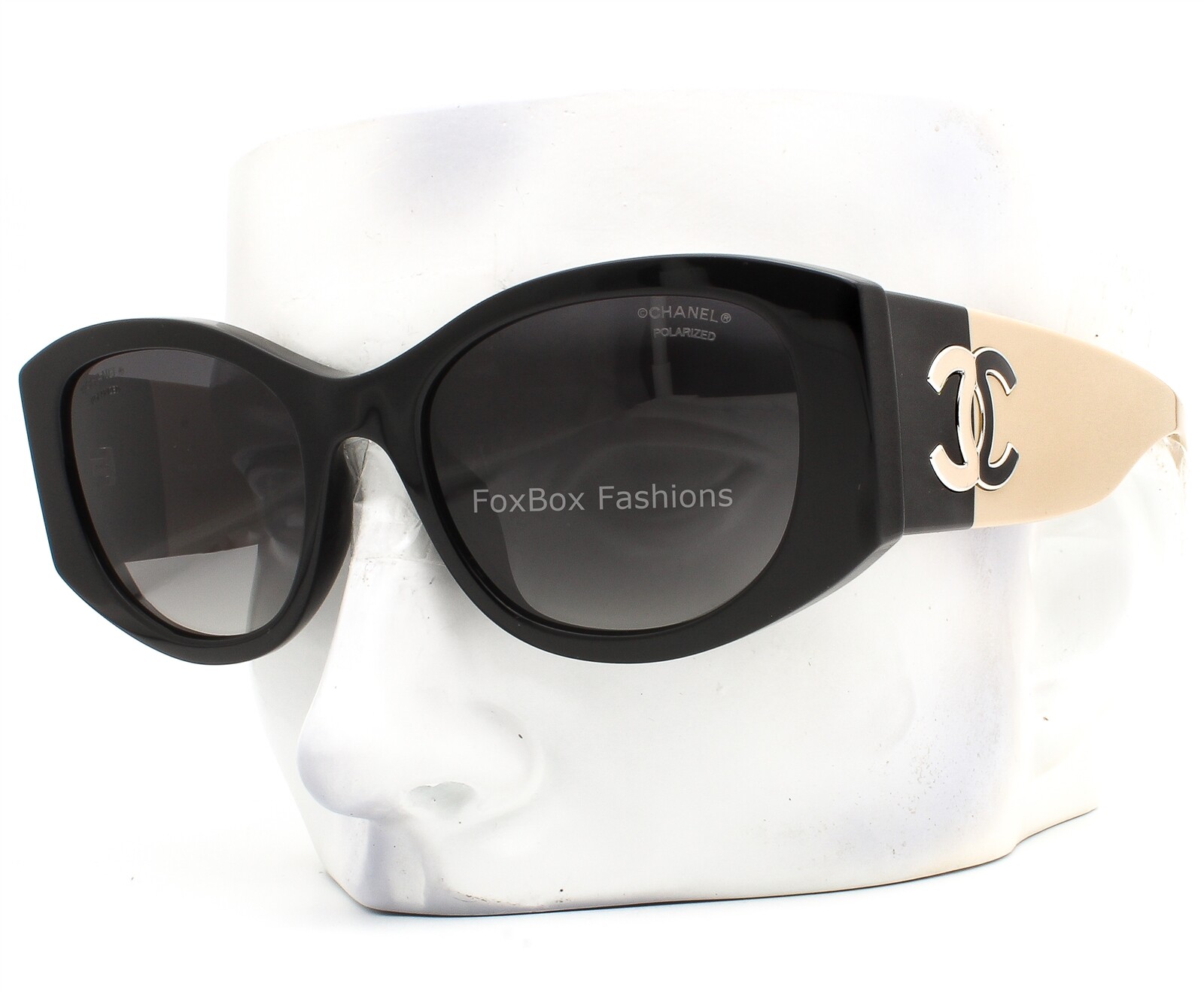 Chanel Sunglasses ch5524A 534/S8 Black & Beige Polarized
