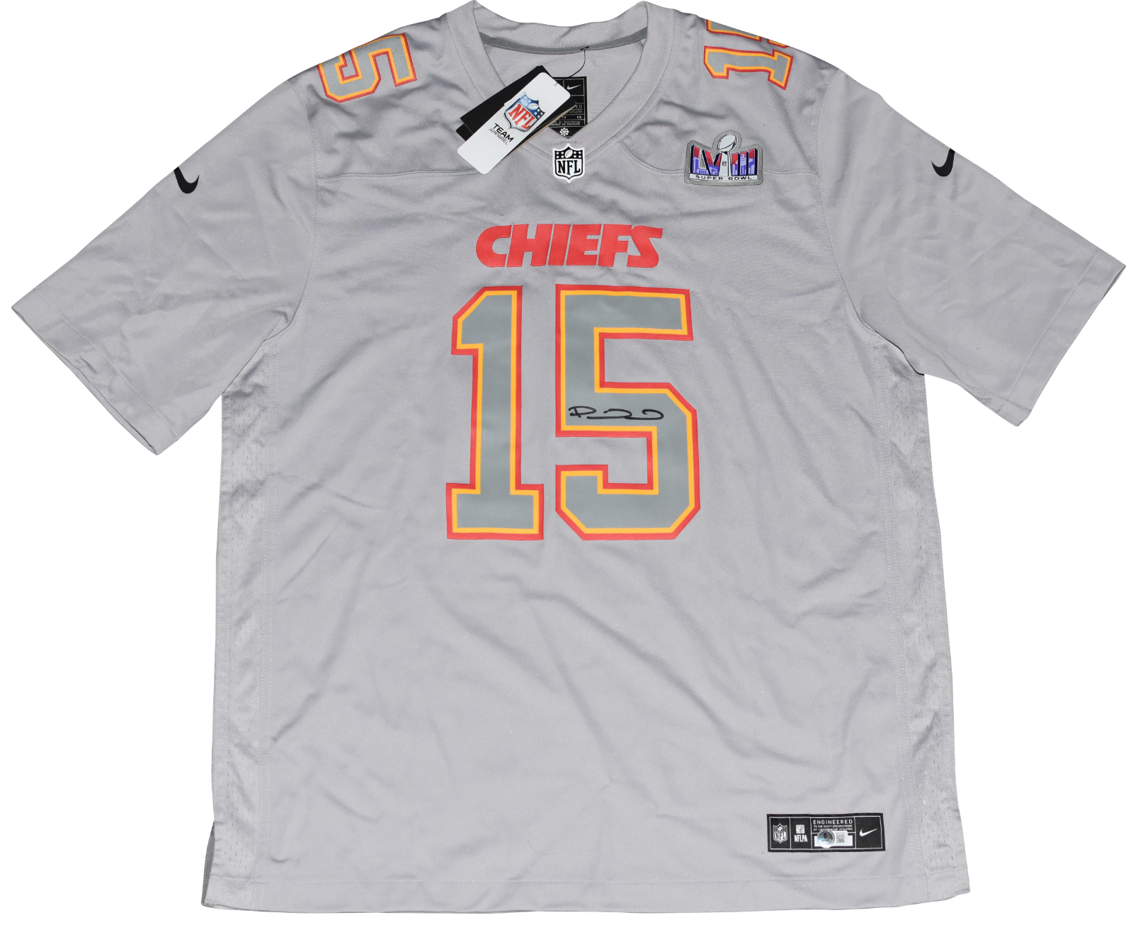PATRICK MAHOMES SIGNED KANSAS CITY CHIEFS GRAY NIKE SUPER